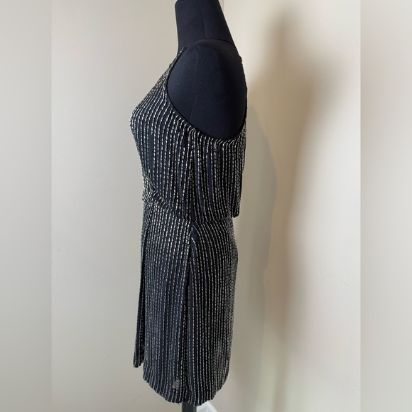 French Connection Enid Beaded Deep-V Neck Mini Dress 2 - Picture 5 of 14